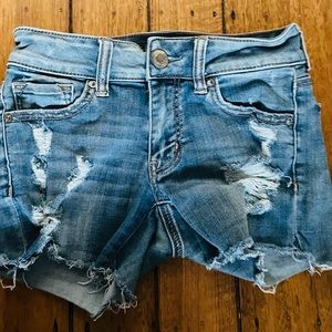 American Eagle super skinny jean shorts